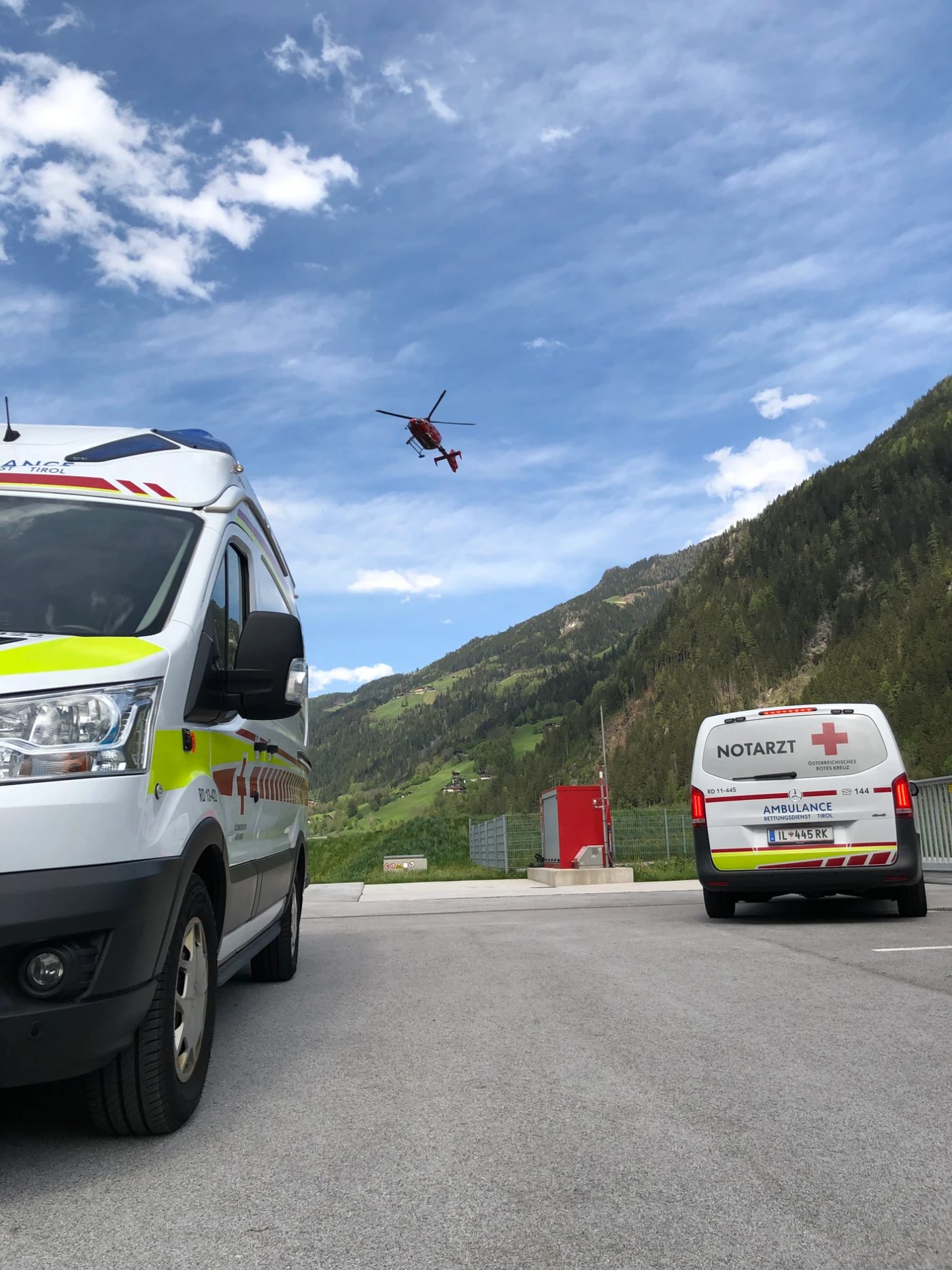 Einsatz mit Notarzt und Hubschrauber